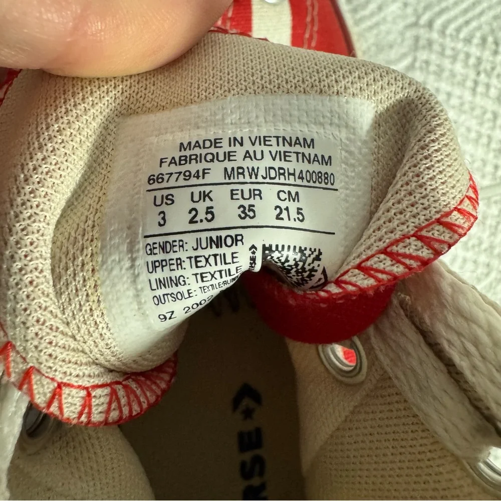 Converse All-Star Chuck Taylor USA High Top Red White‎ Blue Size 3 Boys Junior